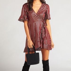 Show me your mumu Leslie Mini Wrap Dress